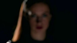 Sexy woman holding gun Stock Footage