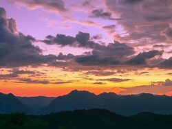 Sunset at mountain. Stock Footage