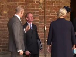 Zara Phillips & Mike Tindall arrival News Clip