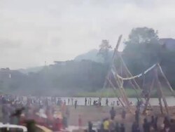 Bun Bang Fai Festival Stock Footage