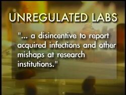 Unregulated labs creating public risk News Clip