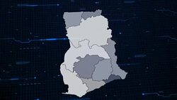 Ghana network map Stock Footage
