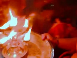 MS PAN Ritual Ceremony dedicated to Kali Durga in temple / Colombo, Sri Lanka Stock Footage