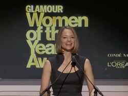 SPEECH - Jodie Foster and Laverne Cox at Glamour Magazine's 24th Annual Women Of The Year Awards Stock Footage