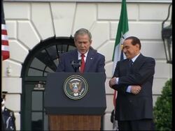 Berlusconi arrives for talks with Bush Instructional Video