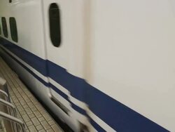 Shinkansen Bullet Train departing from Tokyo Station  Stock Footage