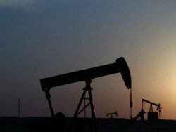 Oil Field and the Sun Stock Footage