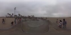 Venice Beach Skate Park Stock Footage