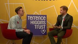Prince Harry attends the opening of Terrence Higgins Trust HIV testing pop-up shop News Clip