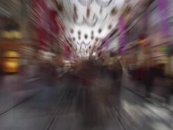 BLURED CROWD AT BUSY DOWN TOWN STREET  - HD loop Stock Footage