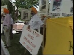 Sikh protesters rally outside the Indian Embassy News Clip