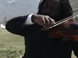 Outdoor Orchestra - Violin Stock Footage