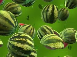 Watermelons Falling - Slow Motion Stock Footage