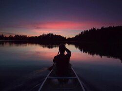 Sunset Paddle Stock Footage