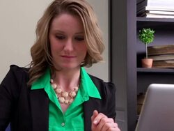 Businesswoman works on a tablet Stock Footage