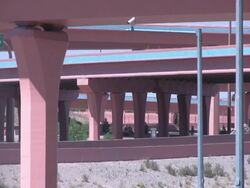 interstate Interchange Supports Stock Footage