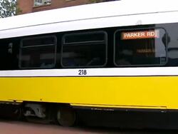 Dallas Area Rapid Transit Trains Driving Stock Footage