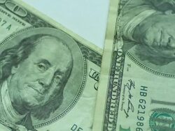 HD MONTAGE: Hundred dollar bills Stock Footage