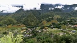 terraced rice field in Sapa, Vietnam Stock Footage