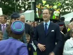 William & Catherine throwing Javelins News Clip