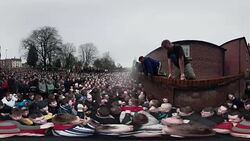 Ashbourne Shrovetide Football Match 2018 Stock Footage