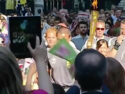 Olympic torch in Downing Street News Clip