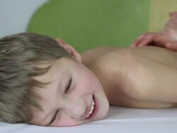 boy on massage Stock Footage