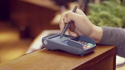 beautiful waitress serving in cafe Stock Footage