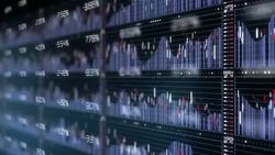 Dynamic Stock Graph - with percentage figures Stock Footage