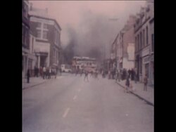 SYND 21/5/72 ULSTER BARRIERS IN 'NO GO' PROTESTANT AREA Instructional Video