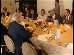 UK: LONDON: QUEEN MOTHER: CELEBRATORY LUNCH (2) News Clip