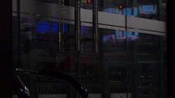 TV equipment control room. Stock Footage