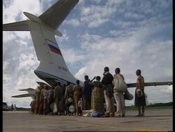 Zaire - Half starved and wounded refugees News Clip