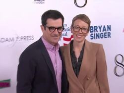 Ty Burrell, Holly Burrell at The American Foundation For Equal Rights & Broadway Impact Present 8 Stock Footage
