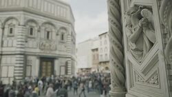 Details of Duomo Santa Maria del Fiore in Florence Stock Footage