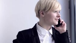 Pretty female office worker. Stock Footage