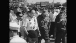 Vice President Hubert Humphrey Begins Tour of South East Asia Stock Footage