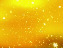 Snowflakes spinning golden loopable background Stock Footage