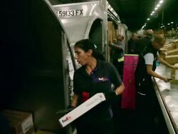 Fed Ex Braces For Its Busiest Day Of The Year On Cyber Monday Stock Footage