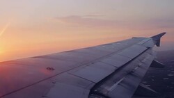 airplane wing Stock Footage