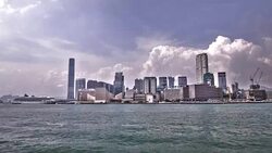 Hong Kong on water Stock Footage