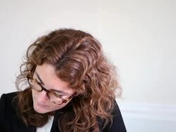 Female spanish lawyer listening to client Stock Footage