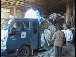 Ministry of trade convoy enters Saqlawiyah carrying aid Instructional Video