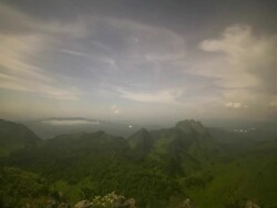 Cloud at night with star trail Stock Footage