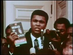 Muhammad Ali supporting Islam Stock Footage