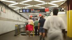 NYC Subway People Walking Stock Footage