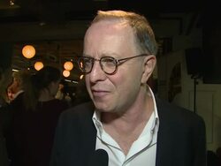 INTERVIEW - FranÃ§ois Margolin on anti-semitism , the story and french experiences at JFF Opening Night The Art Dealer on 6th November 2014 in London, England. Stock Footage