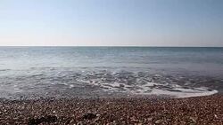 HD:Background empty the sand and the waves Stock Footage