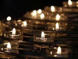 Notre Dame Votive Candles Stock Footage
