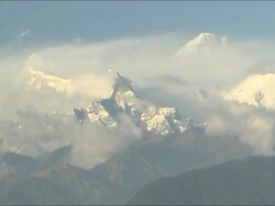 clouds over peaks 4:3 Pal Stock Footage